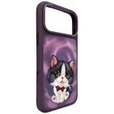 NIMMY case BIG EYED CREAM CAT for IPHONE 18 Pro/17 Pro purple