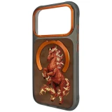 NIMMY case MAGNETIC FANTASY ANIMAL HORSE compatible with MagSafe for IPHONE 18 Pro Max/17 Pro Max orange
