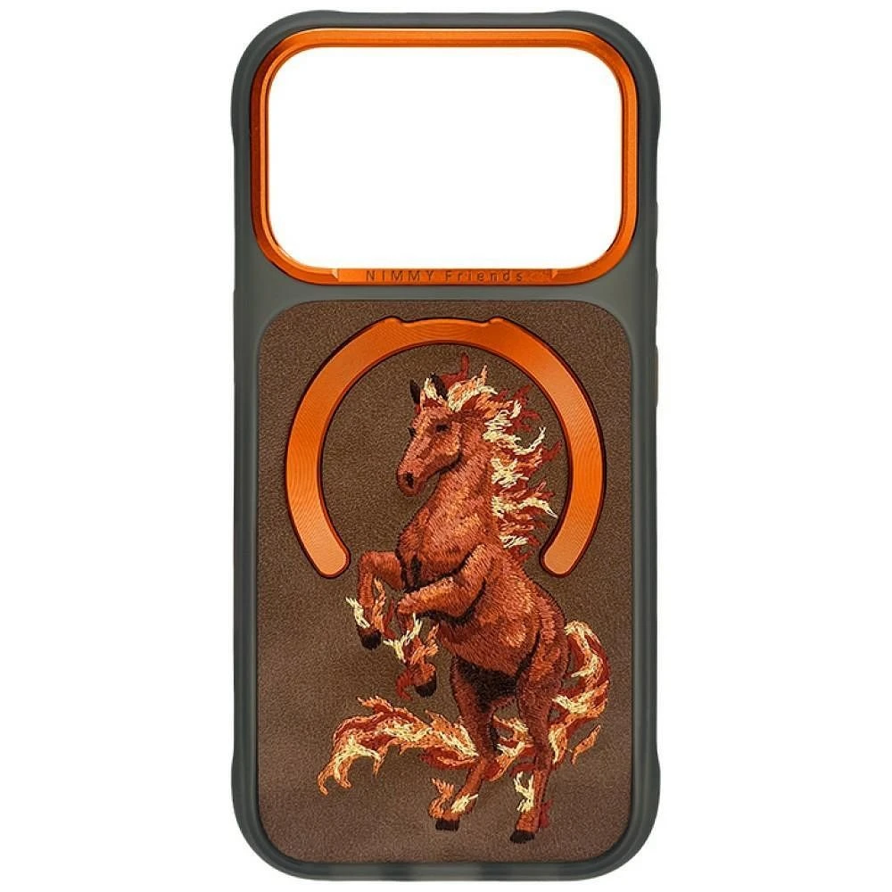 NIMMY case MAGNETIC FANTASY ANIMAL HORSE compatible with MagSafe for IPHONE 18 Pro Max/17 Pro Max orange