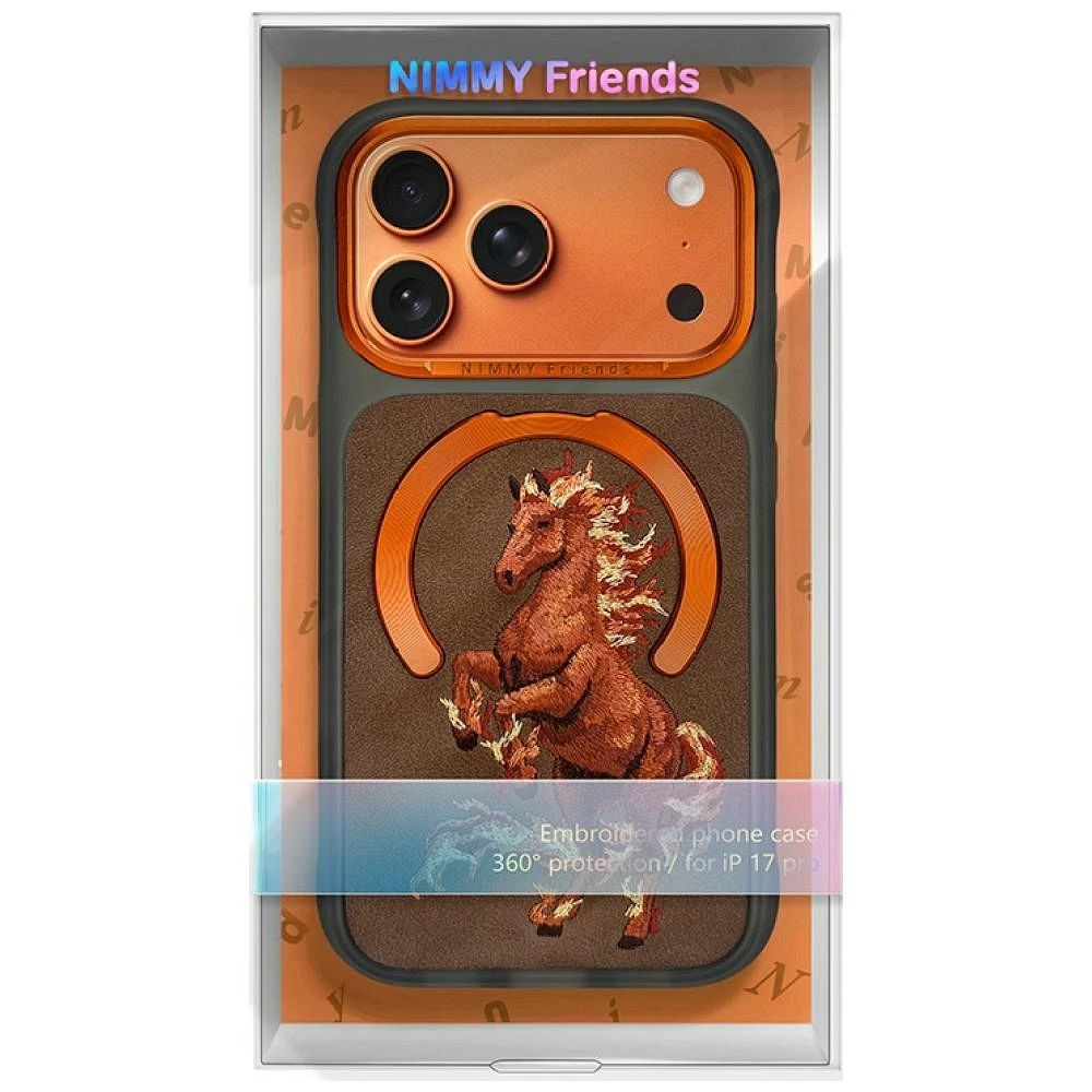 NIMMY case MAGNETIC FANTASY ANIMAL HORSE compatible with MagSafe for IPHONE 18 Pro Max/17 Pro Max orange