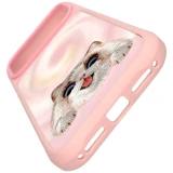 NIMMY case BIG EYED LYING RAGDOLL CAT compatible with MagSafe for IPHONE 18 Pro/17 Pro pink