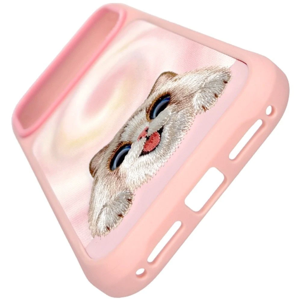 NIMMY case BIG EYED LYING RAGDOLL CAT compatible with MagSafe for IPHONE 18 Pro/17 Pro pink