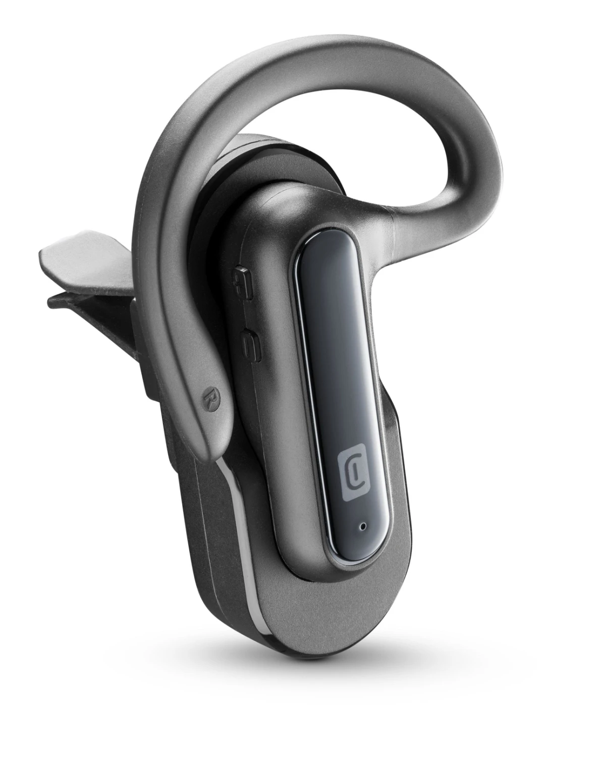 Bluetooth headset Cellularline CAR FLAT včetně nabíjecí základny do auta, černá