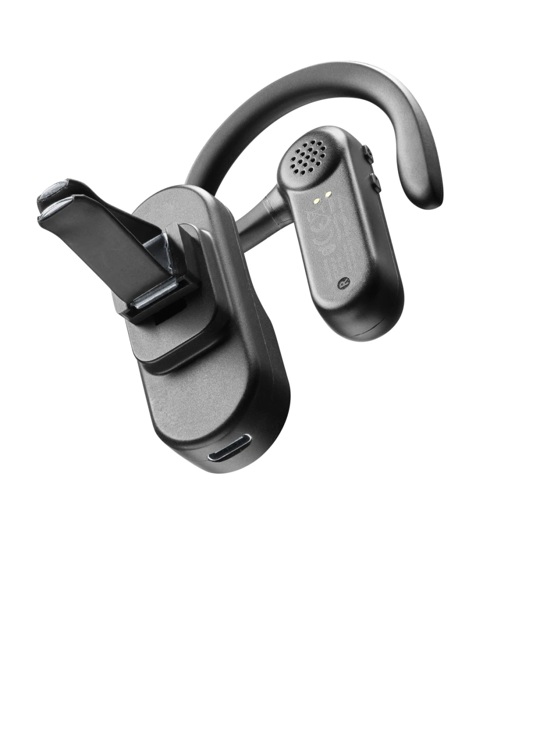 Bluetooth headset Cellularline CAR FLAT včetně nabíjecí základny do auta, černá