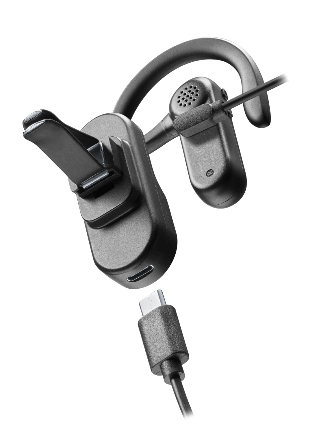 Bluetooth headset Cellularline CAR FLAT včetně nabíjecí základny do auta, černá