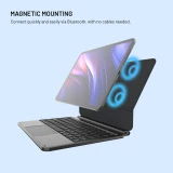 Pouzdro s bezdrátovou klávesnicí FIXED Typee Alu pro Apple iPad 10,9" (2022)/iPad 11" (2025), CZ, černá