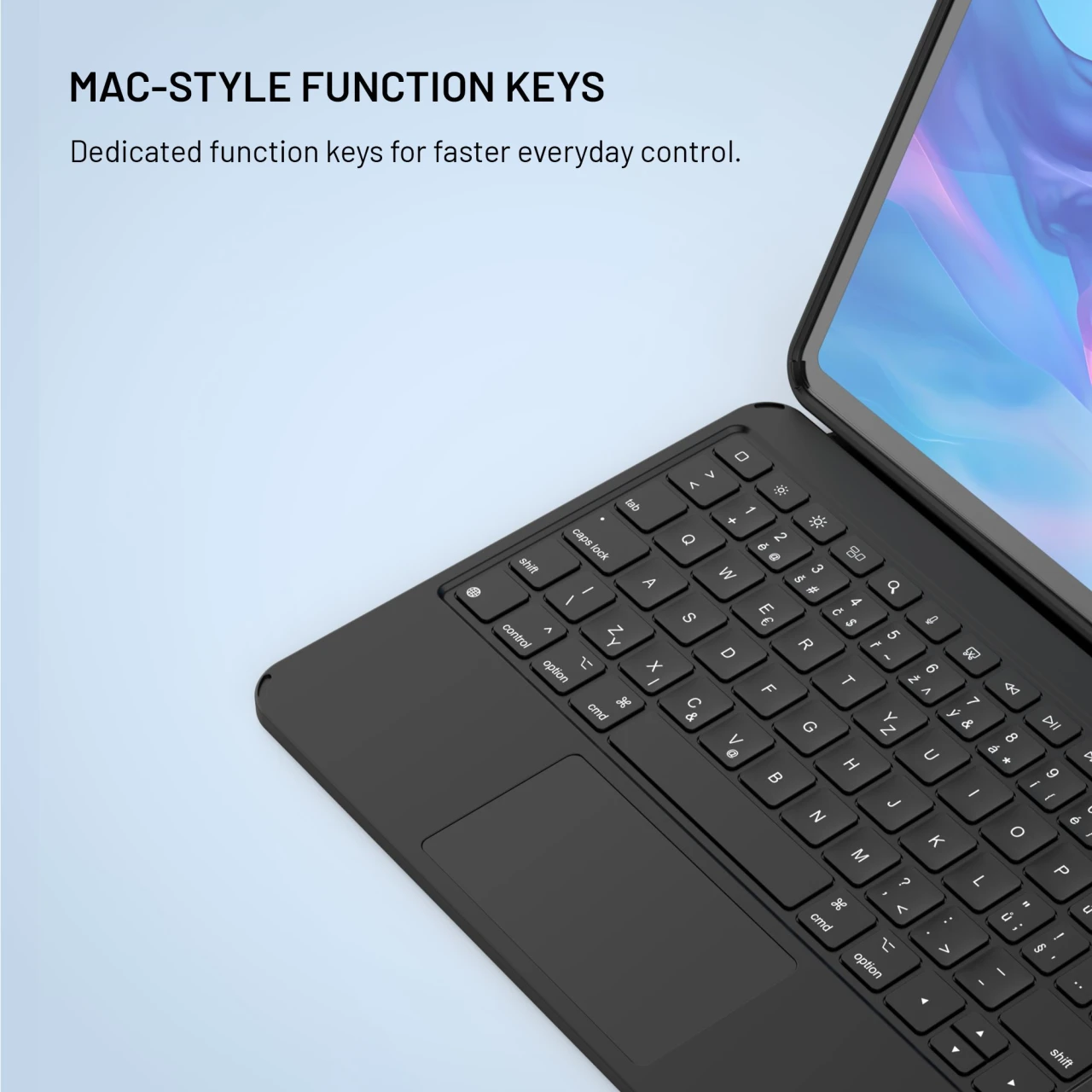 Pouzdro s USB-C klávesnicí FIXED Typee Enduro pro Apple iPad Pro 11" (2018-2022)/iPad Air (2020-2026), CZ, černá