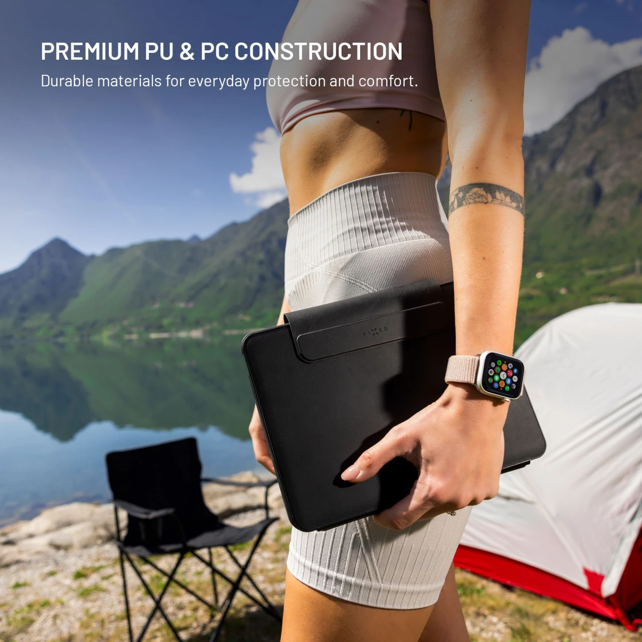 Pouzdro s USB-C klávesnicí FIXED Typee Enduro pro Apple iPad Pro 11" (2018-2022)/iPad Air (2020-2026), CZ, černá