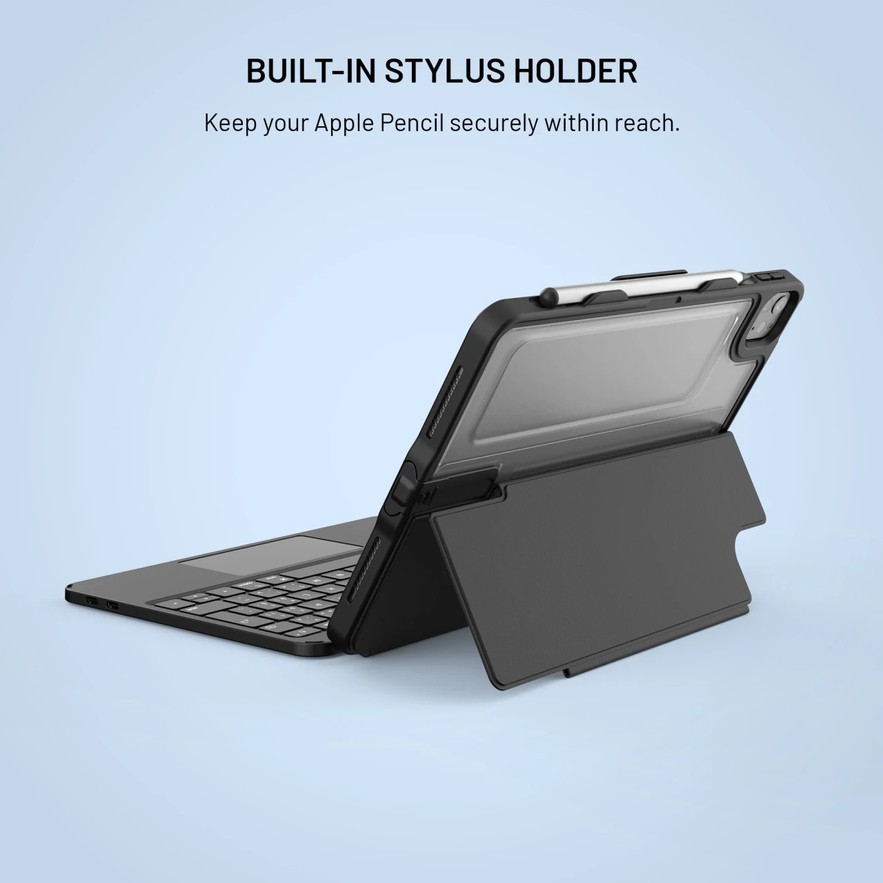 Pouzdro s USB-C klávesnicí FIXED Typee Enduro pro Apple iPad 10,9" (2022)/iPad 11" (2025), CZ, černá
