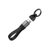Kabel FIXED Clip Cable USB-C/USB-C, s karabinou, 3.2 Gen 2 10Gb/s, 4K60Hz, PD 240W, černá