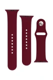 Set silikonových řemínků FIXED Silicone Strap pro Apple Watch 42/44/45/46/49mm, vínově červená