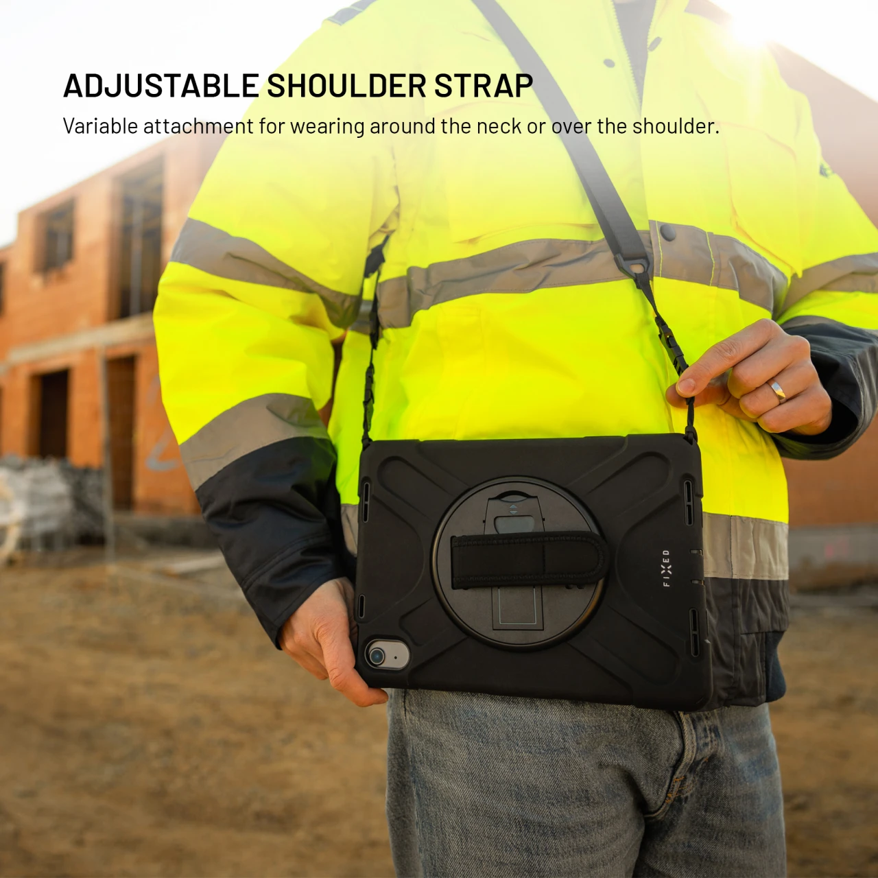 Odolné pouzdro se stojánkem FIXED Rugged Tab Case pro Samsung Galaxy Tab A11+, černá