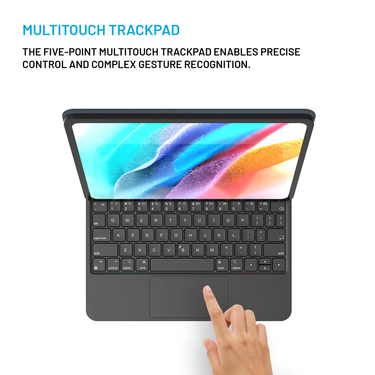 Pouzdro s bezdrátovou klávesnicí FIXED Typee pro Apple iPad Pro 11" M4 2024/M5 2025, EN, černá