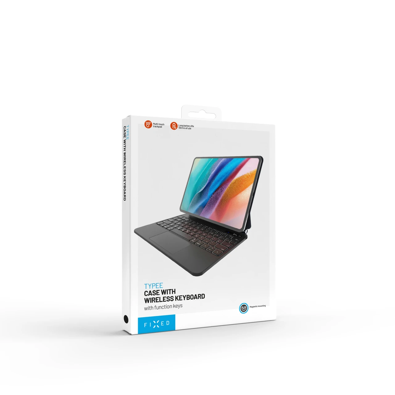 Pouzdro s bezdrátovou klávesnicí FIXED Typee pro Apple iPad Pro 11" M4 2024/M5 2025, CZ, černá