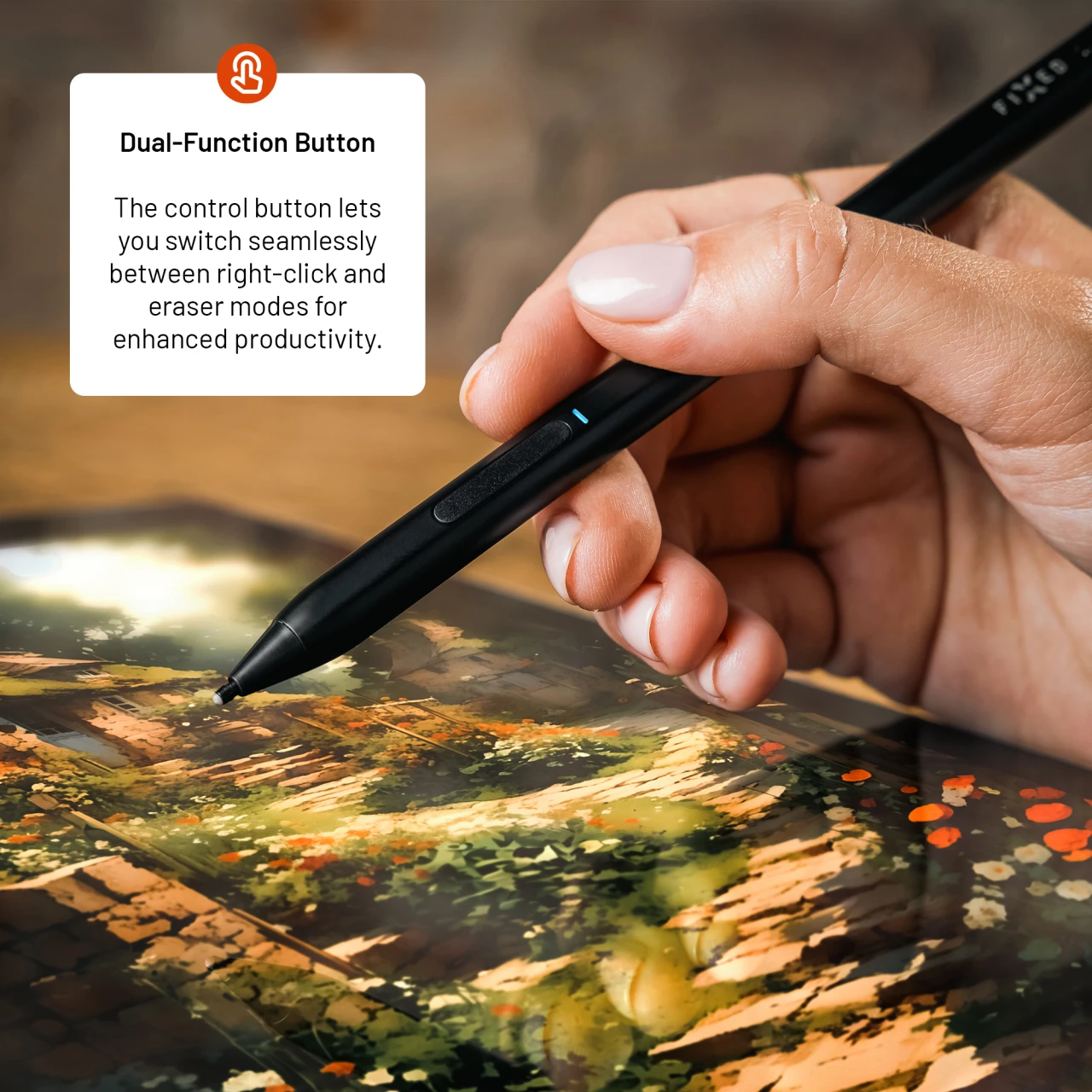 Dotykové pero FIXED Graphite Active MPP 2.0 pro Surface s magnety, černá