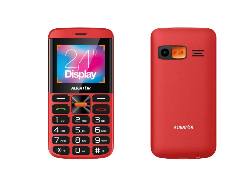 Aligator A910 4G Senior červená + nabíjecí stojánek
