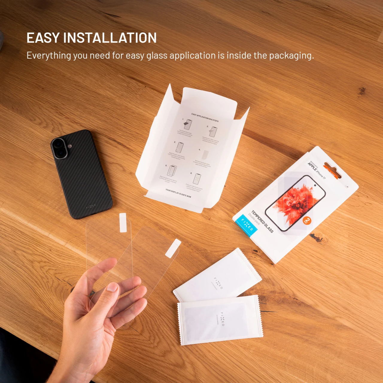 Tvrzené sklo FIXED pro Xiaomi 18 Pro, 2ks, čirá
