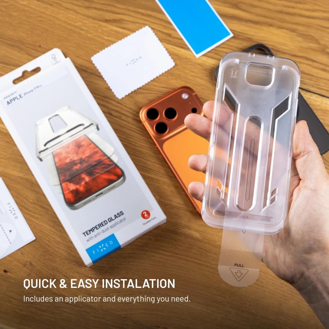Tvrzené sklo FIXED 2ks s anti-dust aplikátorem pro Xiaomi Redmi 17 5G, čirá