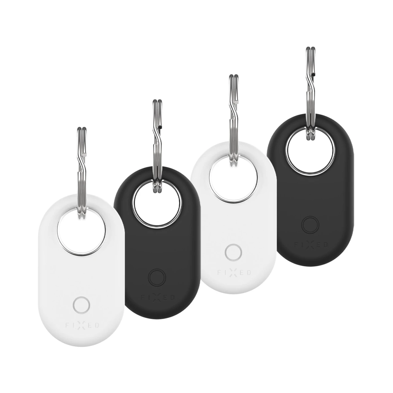 Silikonové pouzdro FIXED Silky pro Samsung SmartTag2 4ks, 2x černé + 2x bílá