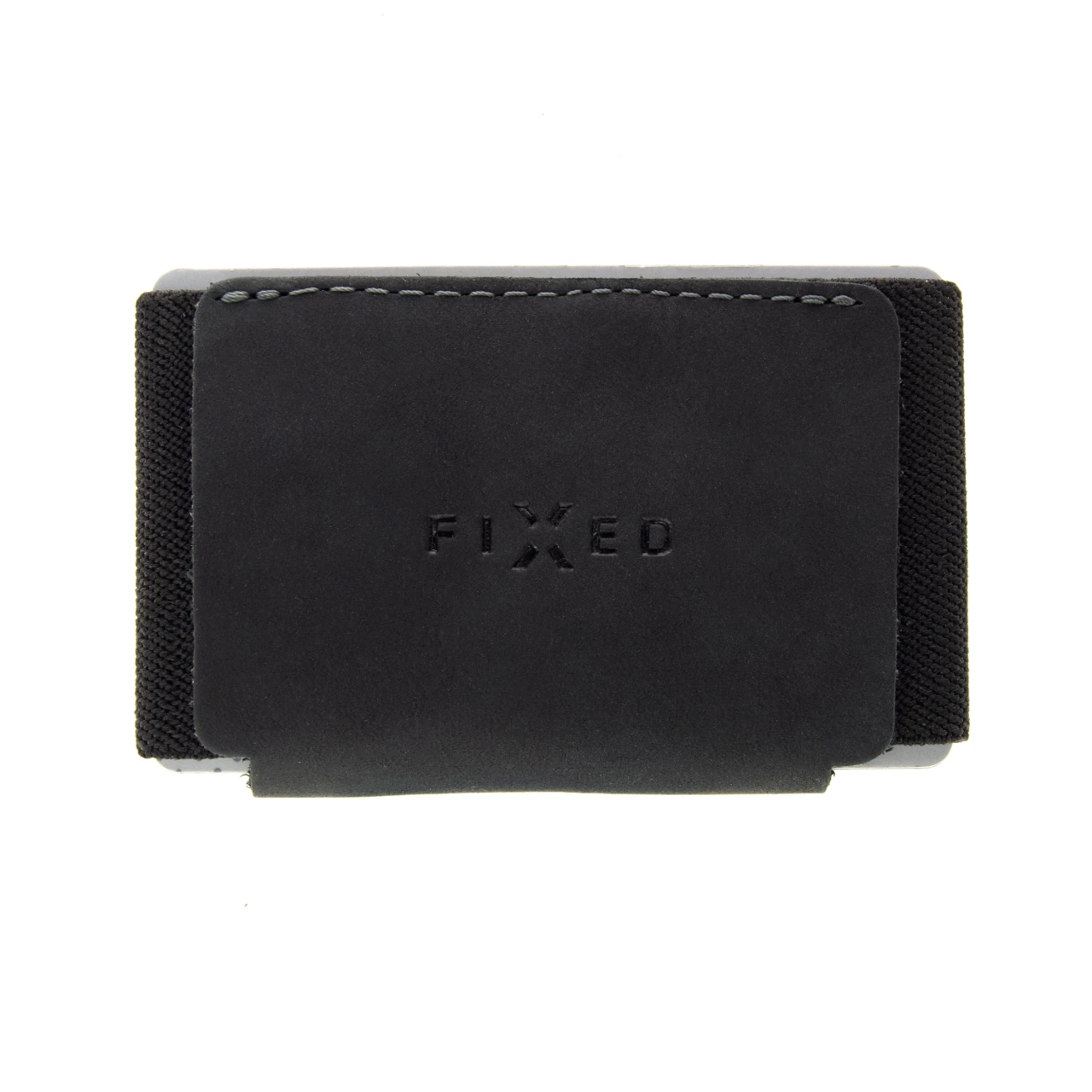 Kožená peněženka FIXED Tiny Wallet z pravé hovězí kůže, černá