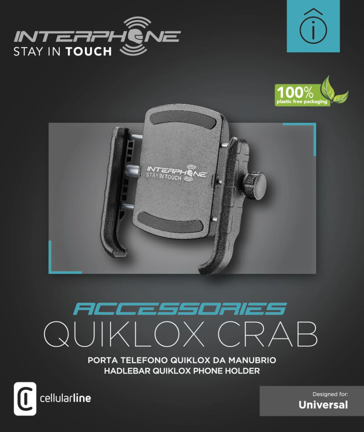 Interphone Crab Quiklox – Univerzální držák telefonu