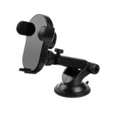 Automatický držák do auta s rychlým bezdrátovým nabíjením FIXED Matic XL na sklo nebo palubní desku, 15W, černá