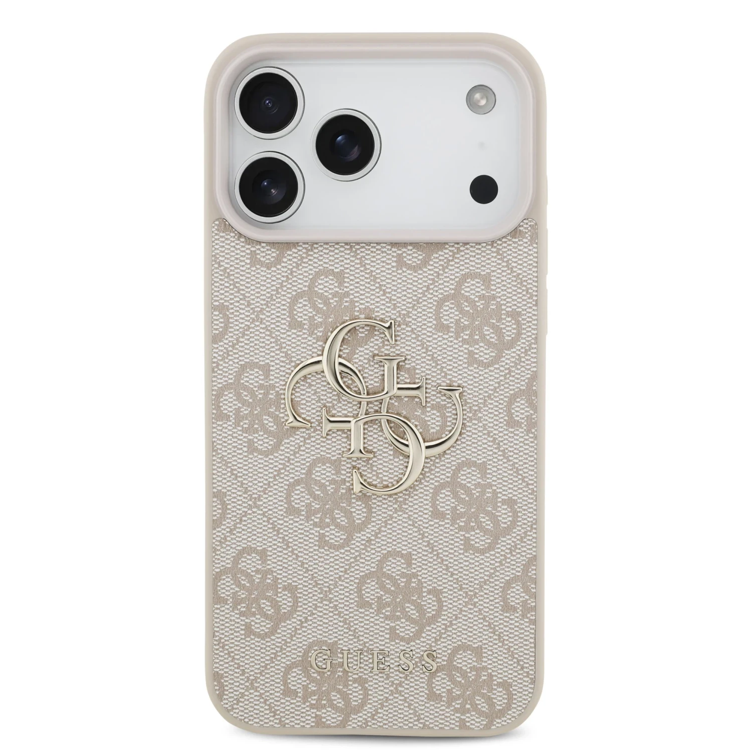 Zadní kryt Guess PU 4G Metal Logo pro Samsung Galaxy S26 FE, růžová