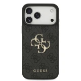 Zadní kryt Guess PU 4G Metal Logo pro Samsung Galaxy S26 FE, černá