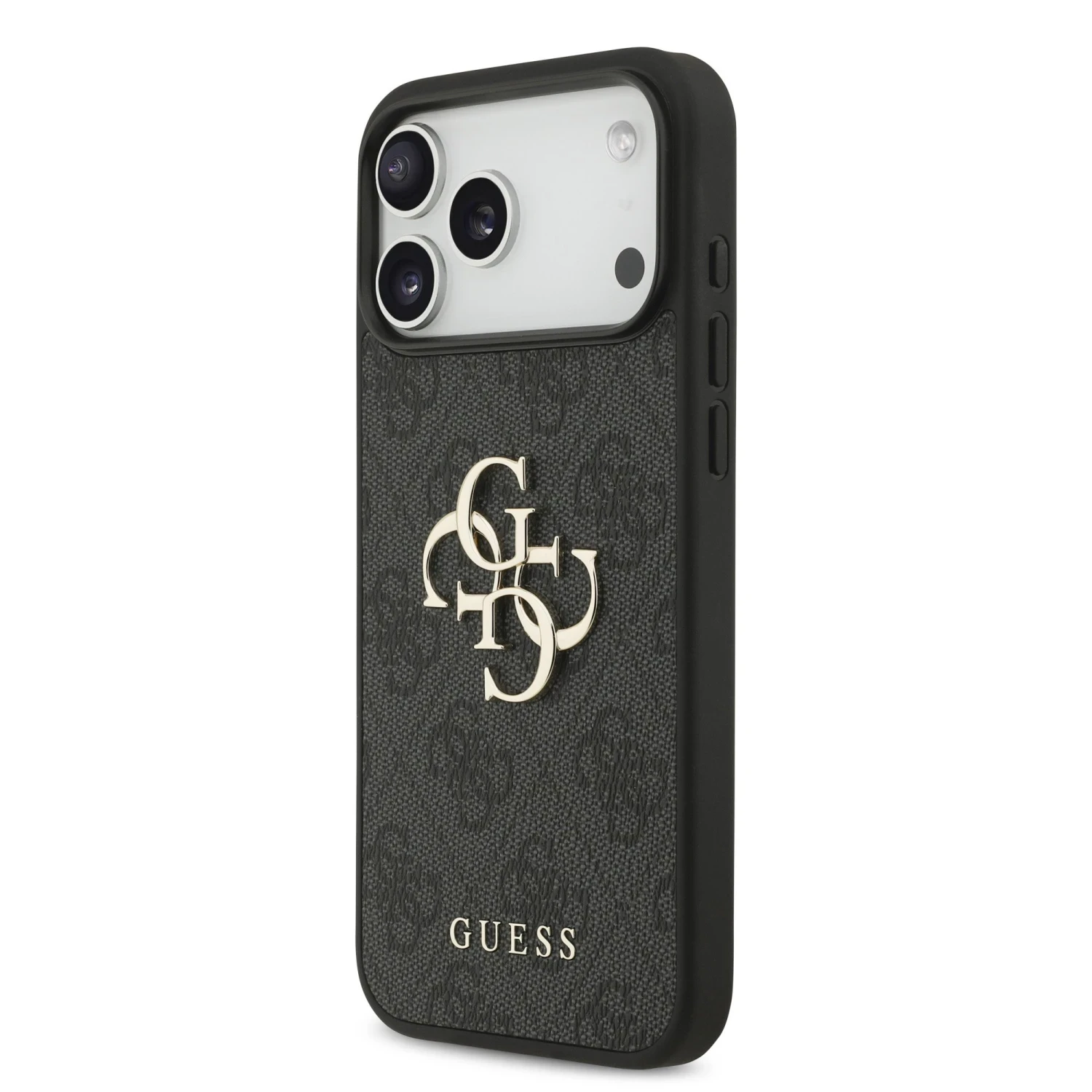 Zadní kryt Guess PU 4G Metal Logo pro Samsung Galaxy S26 FE, černá