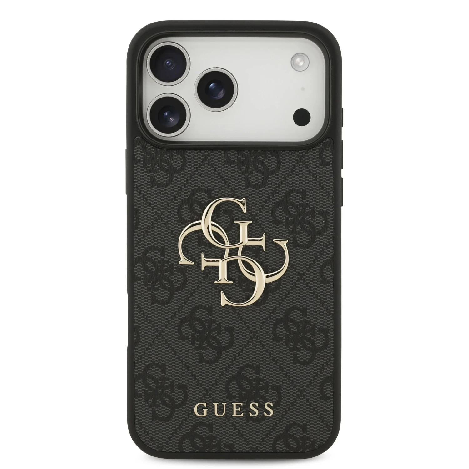 Zadní kryt Guess PU 4G Metal Logo pro Samsung Galaxy S26 FE, černá