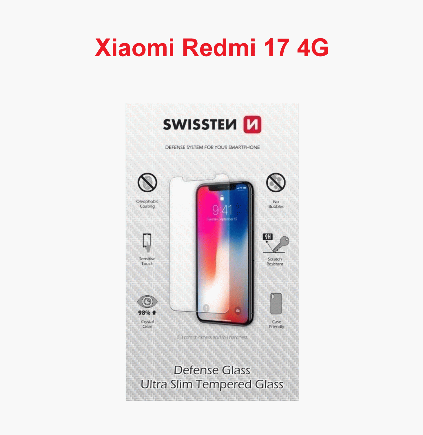 TVRZENÉ SKLO SWISSTEN PRO XIAOMI REDMI 17 4G RE 2,5D