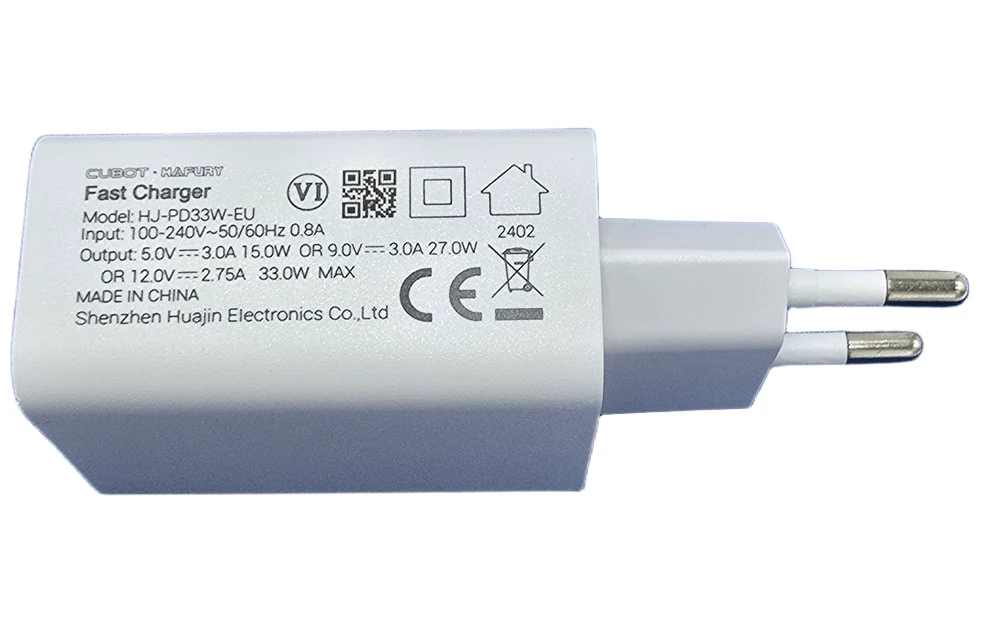 CUBOT KingKong AX Charger HJ-PD33W-EU 33W, USB-C Output