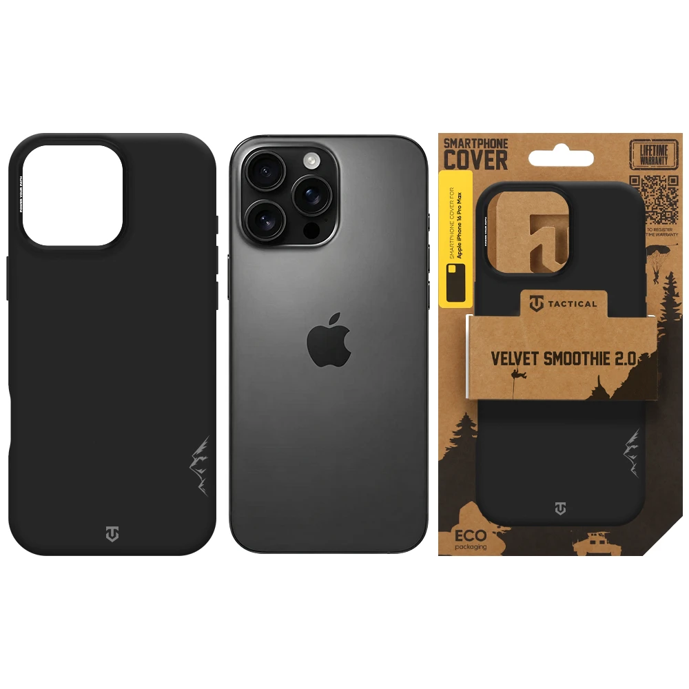 Tactical MagForce Velvet Smoothie 2.0 Kryt pro Apple iPhone 16 Pro Max Asphalt