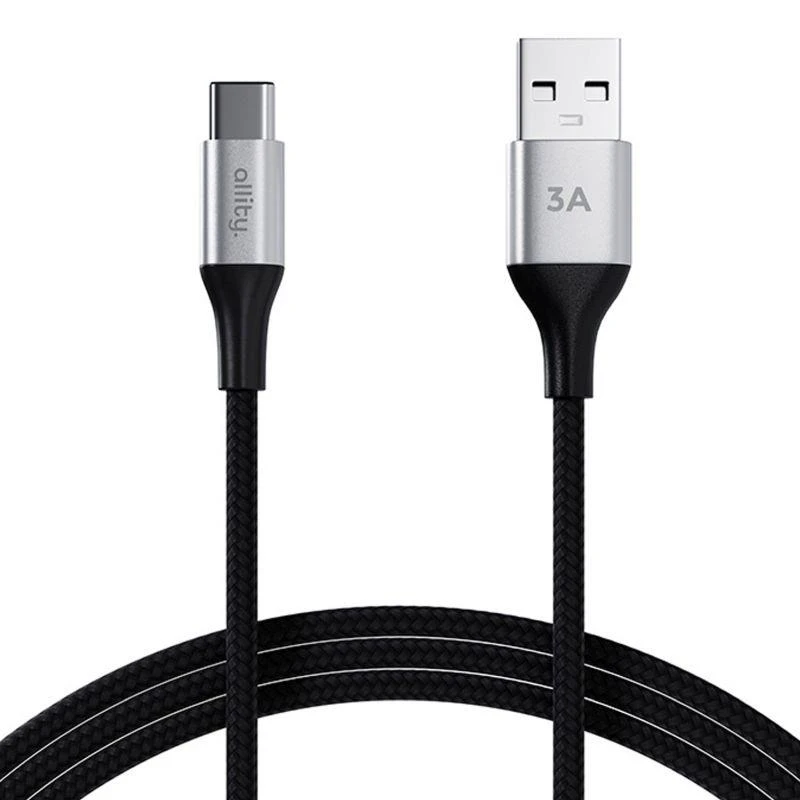 Kabel Allity AUC-01 USB/USB-C 1m 60W, černá