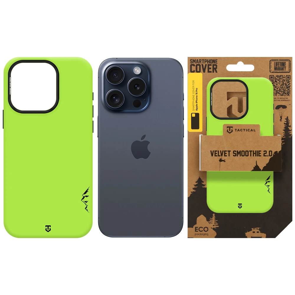 Tactical MagForce Velvet Smoothie 2.0 Kryt pro Apple iPhone 15 Pro Avocado