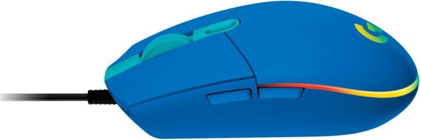Logitech G102 Lightsync/Herní/Optická/8 000 DPI/Drátová USB/Modrá