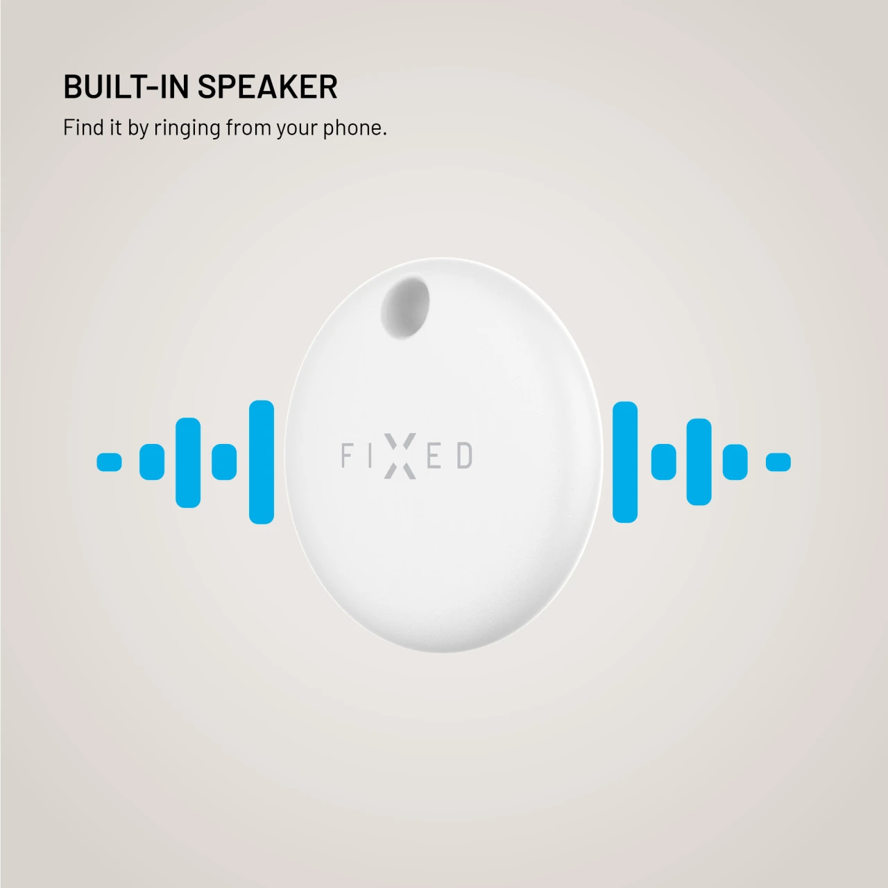 Smart tracker FIXED Tag Dual s podporou Find My a Find Hub, bílá