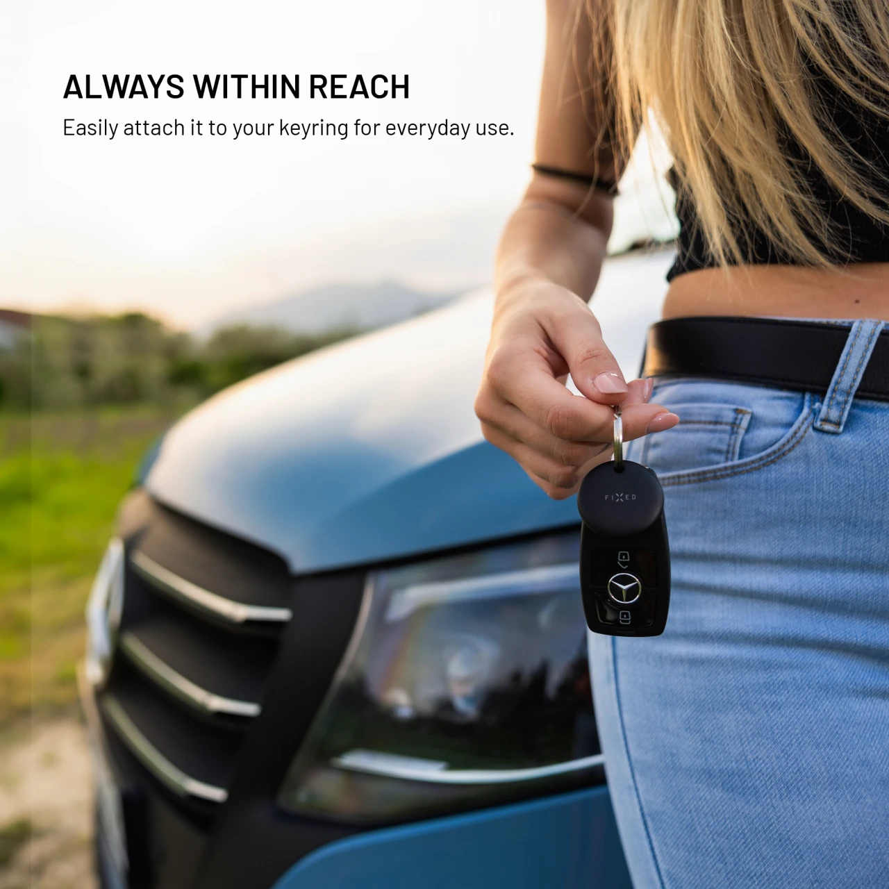 Smart tracker FIXED Tag Dual s podporou Find My a Find Hub, černá