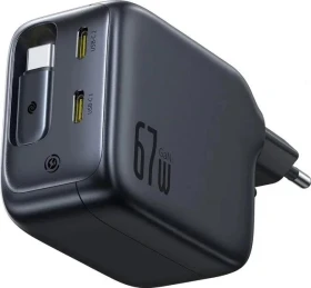Nabíječka do sítě Baseus EnerCore CJ11 s kabelem USB-C, 67W 2xUSB-C, černá