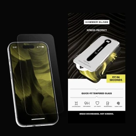 Tvrzené sklo Hammer Glass Xpress Protect pro Apple iPhone 18 Pro Max/17 Pro Max s instalačním rámečkem