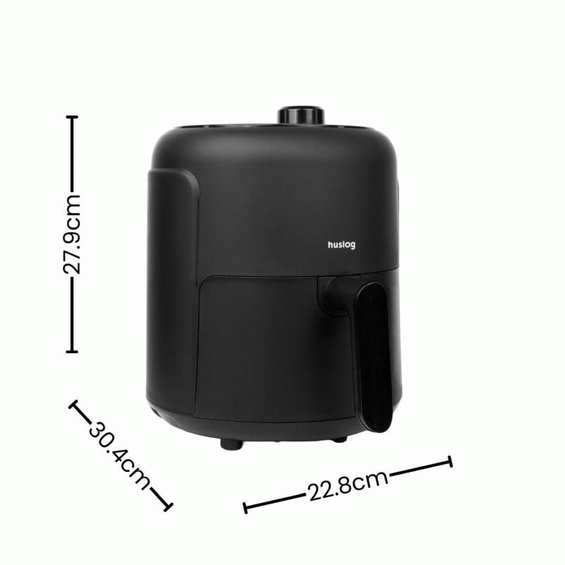 Horkovzdušná fritéza Huslog 1000W, objem 2,3l, černá
