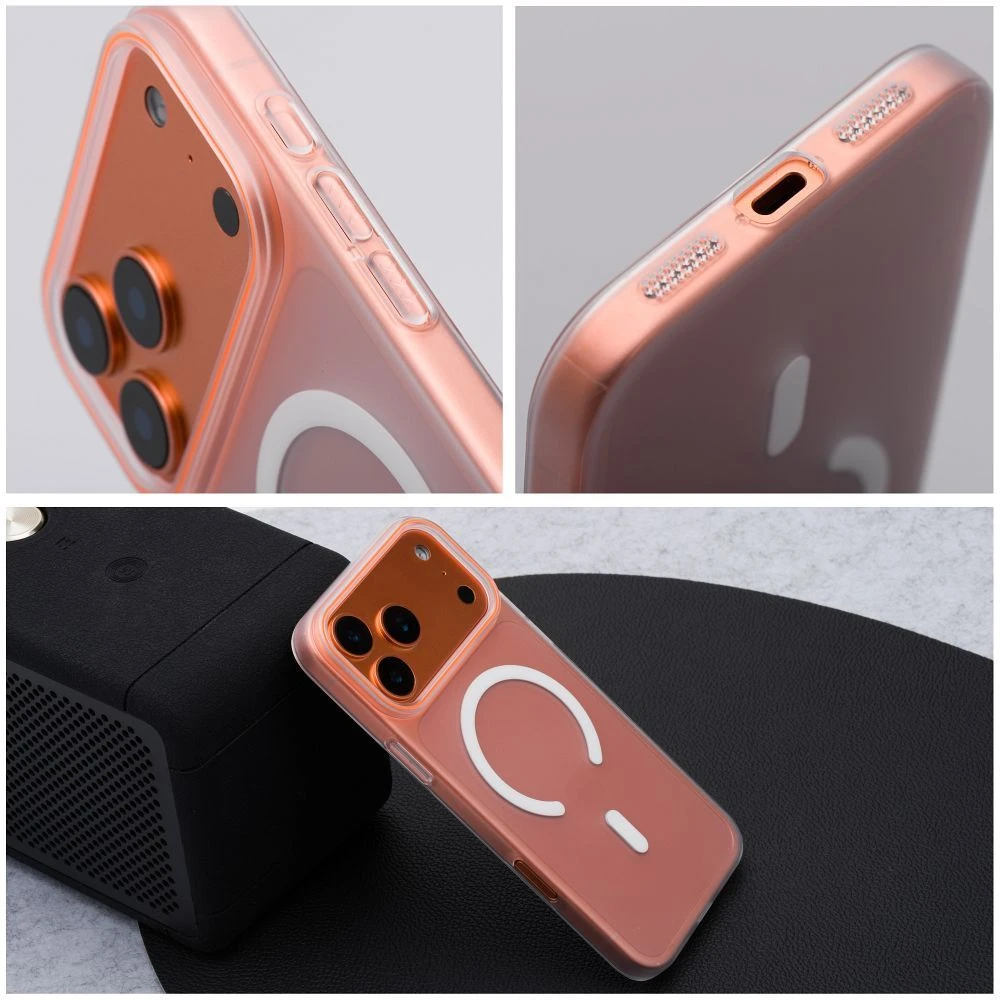 Case for Xiaomi Redmi 17 4G / 5G Go Orange compatible with MagSafe transparent