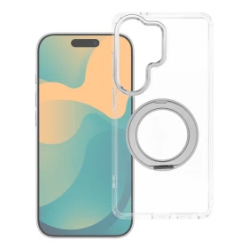 Zadní kryt Frame Circle Stand compatible with MagSafe pro Xiaomi Redmi 17 4G / 5G, transparentní