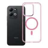 Case for Xiaomi Redmi 17 4G / 5G Frame Clear Hybrid Mag Cover compatible with MagSafe powder pink