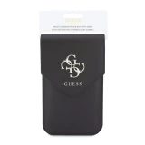 Guess PU Grained 4G Metal Logo Taška na Telefon Dark Brown
