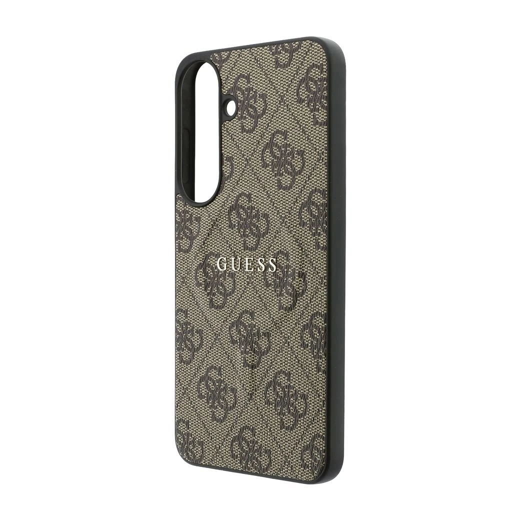 Guess PU Leather 4G Gold Frame Magnetic Zadní Kryt pro Samsung Galaxy S26 FE Brown