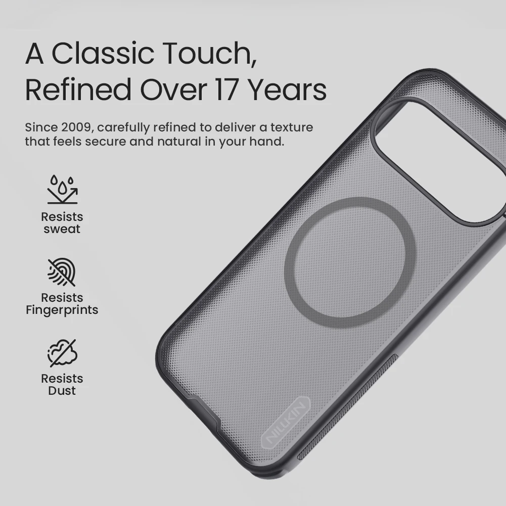 Nillkin Super Frosted PRO Magnetic Zadní Kryt pro Google Pixel 11 Transparent Black