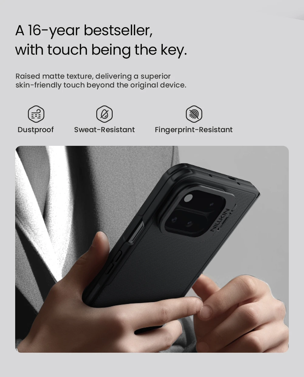 Nillkin Super Frosted Prop Magnetic Zadní Kryt pro Google Pixel 11 Pro Fold Black
