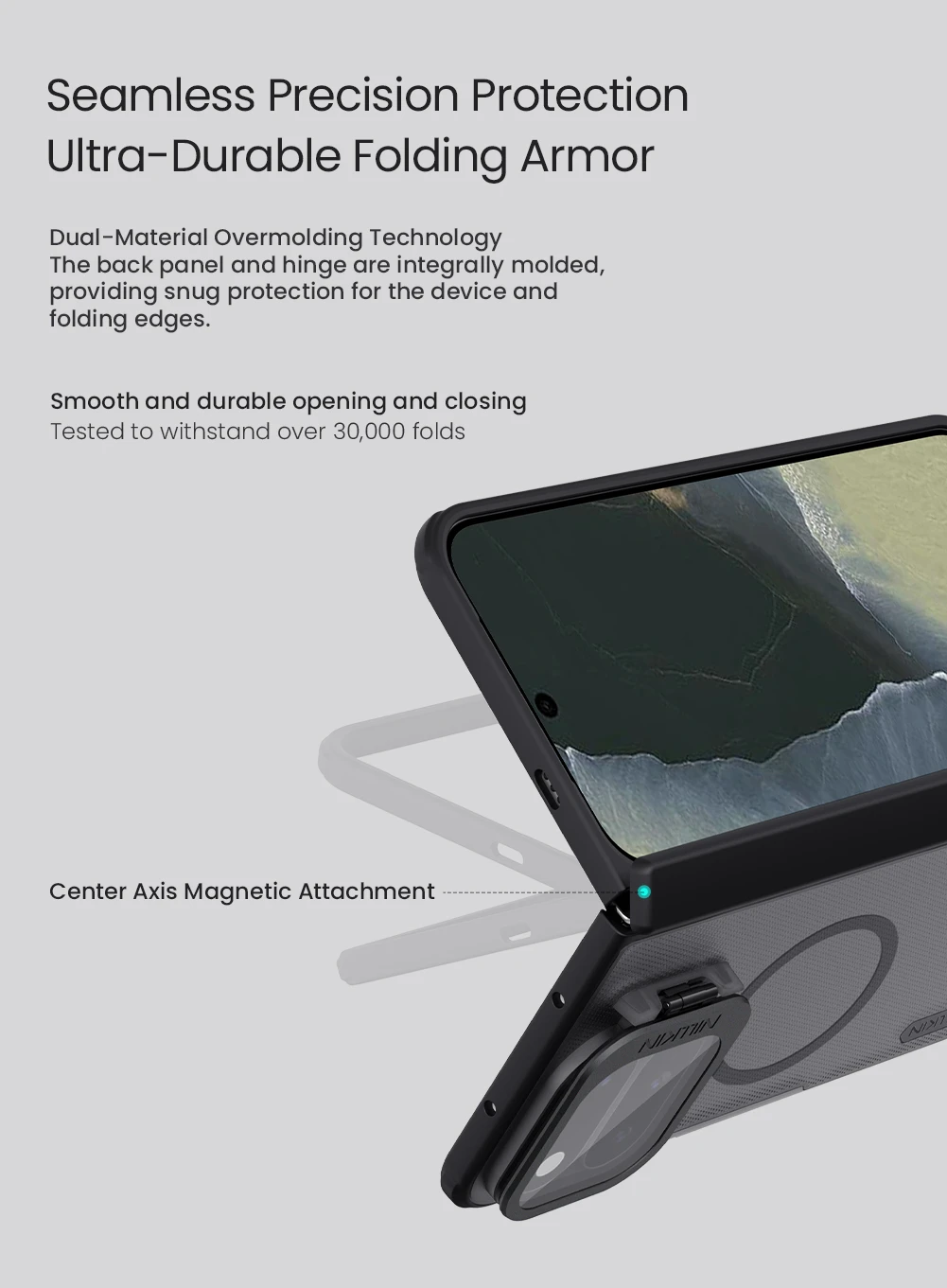 Nillkin Super Frosted Prop Magnetic Zadní Kryt pro Google Pixel 11 Pro Fold Black