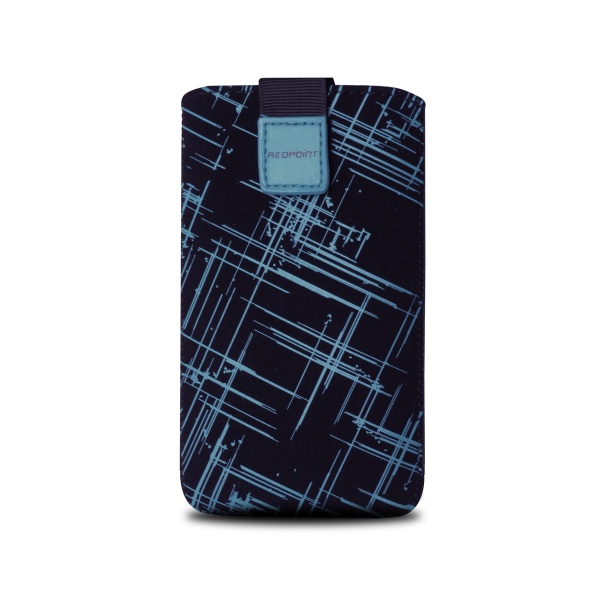 Univerzální pouzdro RedPoint Velvet, mikroplyš, motiv modré proužky, velikost 3XL